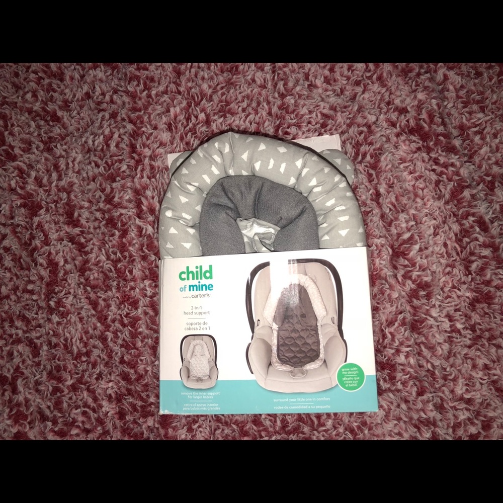 Infant car seat head support